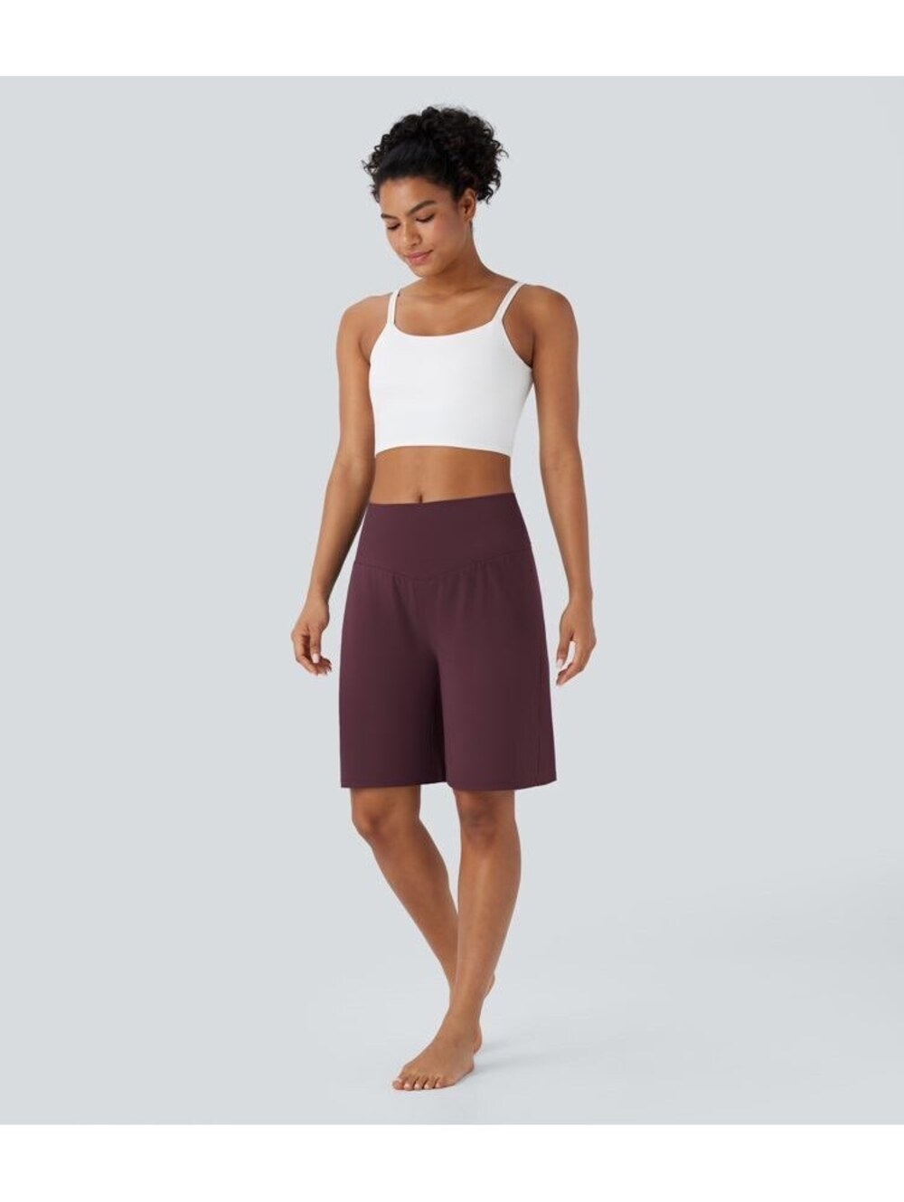 SoftlyZero™ Airy High Waisted Pockets InstantCool Yoga Bermuda Shorts